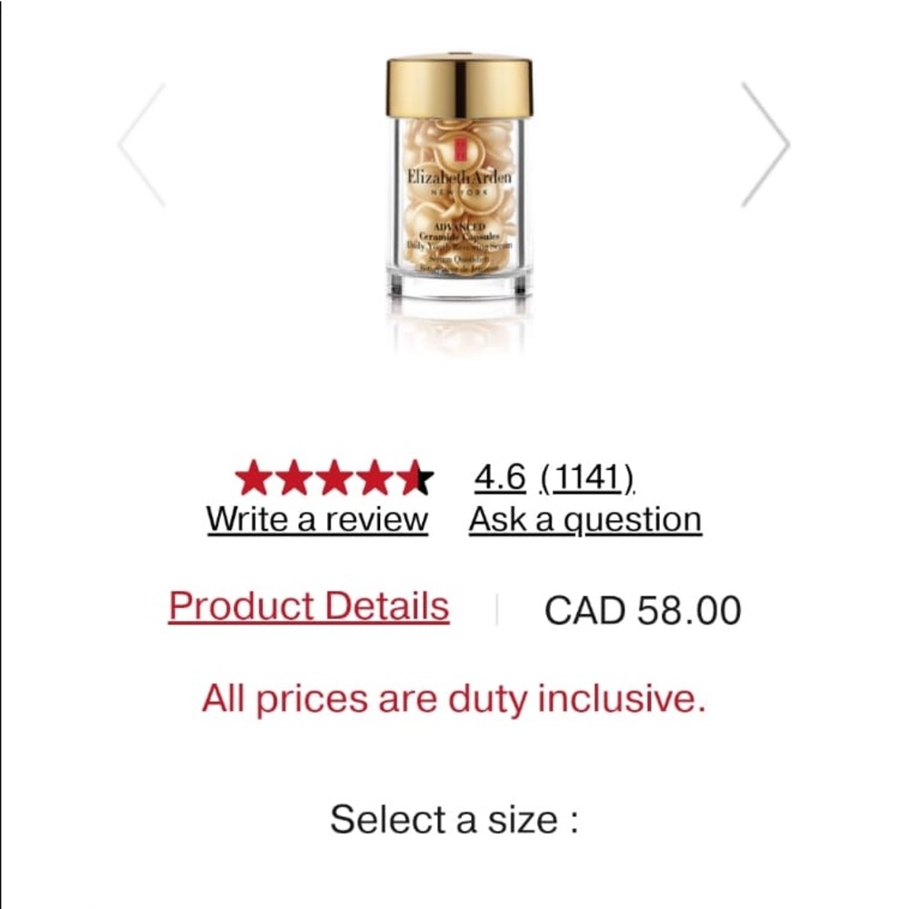 Elizabeth Arden Advanced Ceramide Capsules
